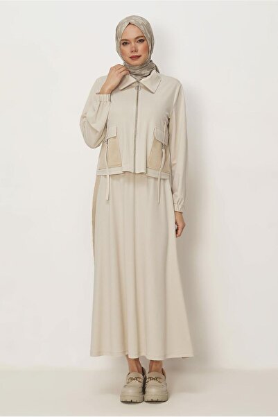 Alvina Skirted Zippered Track Suit Set 46338