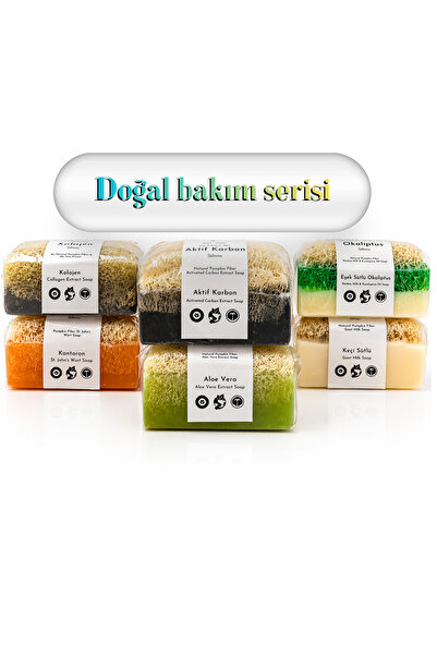 Rusty Bright Doğal Kabak lifli Sabun Seti 6’lı – Yüz ve vücut bakım sabunları