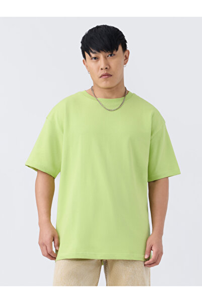 The Souled Store By Styli Men Oversized Neon Green T-Shirt