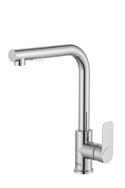 Roca Cala A5A856EC00 βρύση κουζίνας, ψηλή, τύπου L, με ντους, χρωμέ