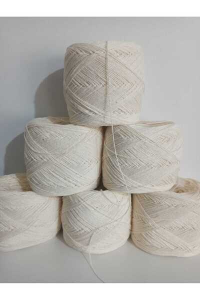 İPEK YÜN İPLİK DÜNYASI Βαμβακερό νήμα πλεξίματος Koton (Λευκό χρώμα) 100γρ.