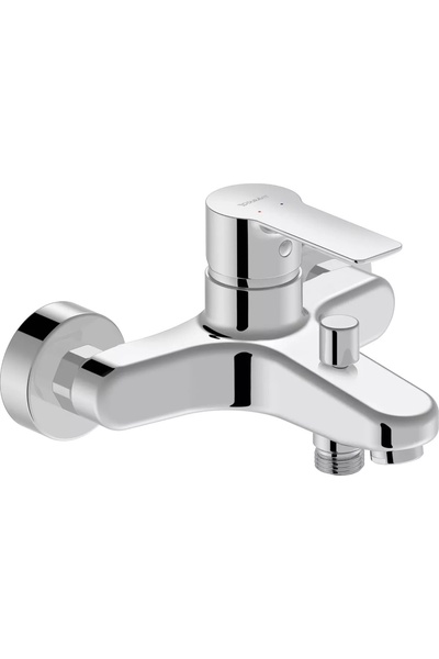 Duravit Μπαταρία μπανιέρας A.1 A15230001010, επίτοιχη, με εκτροπέα, μονομοχλι...
