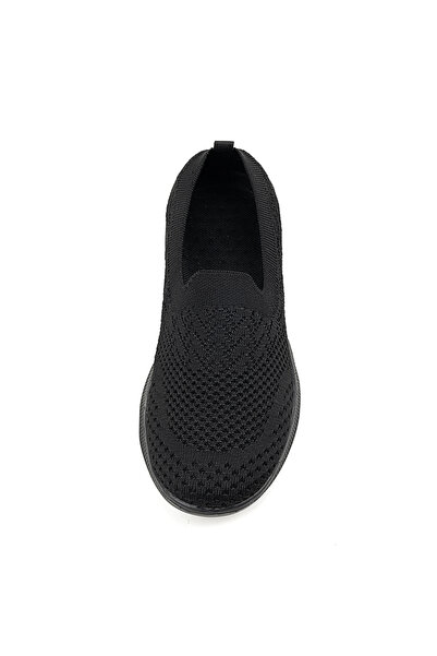 SOSENFER Women's Casual Shoes, Comfortable Black Slip-On Shoes for Daily Wear