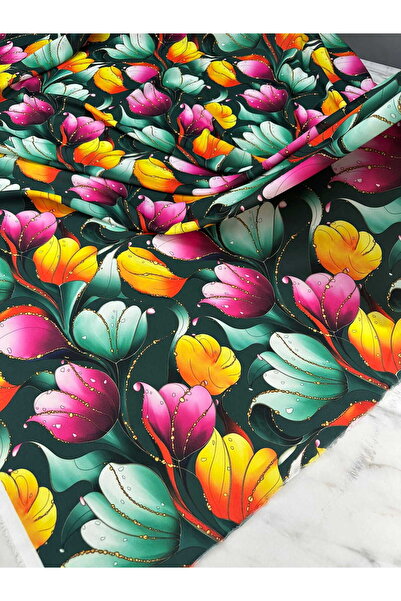 ipekkumaş Lalezar Lycra Crepe Fabric Our Product Is Sold by the Piece 1 Piece...