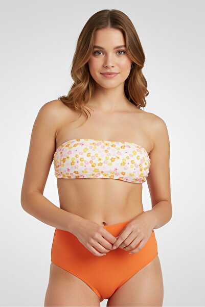 Don't Call Me Jennyfer Women Padded Floral Pattern Bikini Top, Multicolor