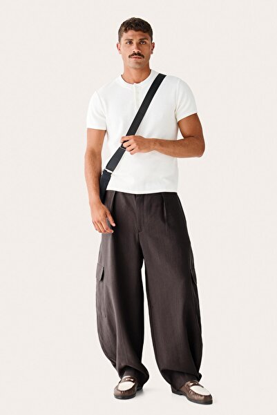 Bershka Bol kesim kargo barrel pantolon