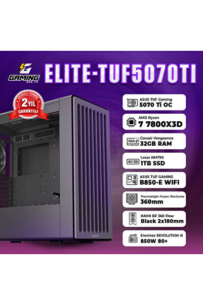 GamingGenTR ELITE-TUF5070TI / ASUS TUF RTX5070 TI 16 GB / AMD Ryzen 7 7800X3D...
