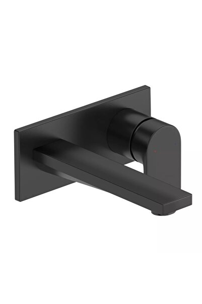 Duravit Μπαταρία νιπτήρα Tulum TU1070004046, επιτοίχια, Μαύρο ματ