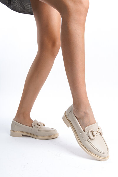 SİLVER MODA Kadın Loafer Tokalı Günlük Yumuşak hafif rahat Ayakkabı