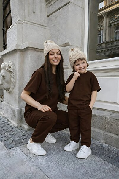 BayBayan Mother Children's Modal Combed Cotton Lycra Short Sleeve Tracksuit S...