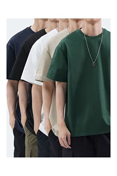 By Layina 5-Piece Advantageous Set Oversize Large Size Men's T-Shirt / Tee Shirt