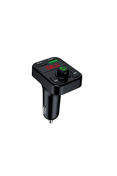 E&D Collection PDAteknoloj F9 Araç Fm Transmitter 5.3 Bluetooth Araç Kiti Usb Type-C Hızlı Şarj Çıkışlı Çakmaklık G