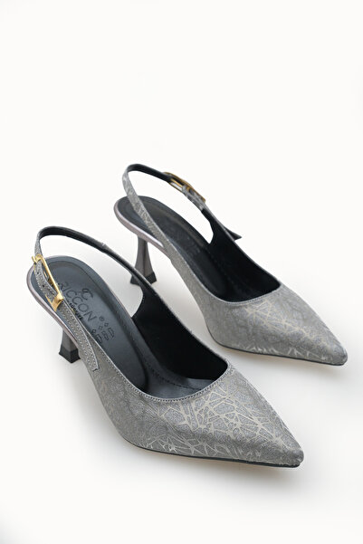 Riccon Ysalaela Γυναικείο στιλέτο με ανοιχτή πλάτη και μυτερή μύτη 0012700