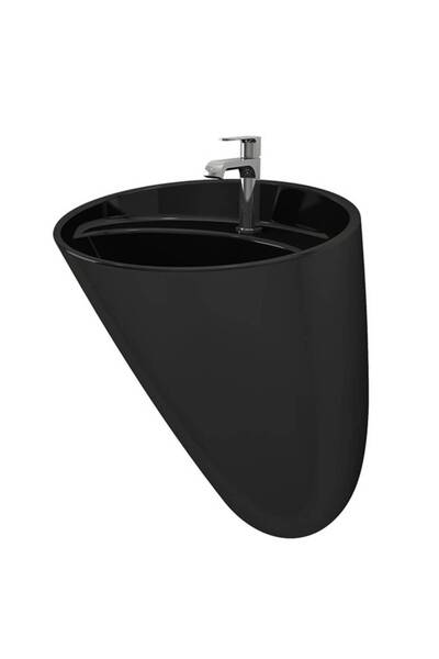 Bocchi - Venezia Asma Monoblok Lavabo Batarya Delikli Parlak Siyah - 1083-005...