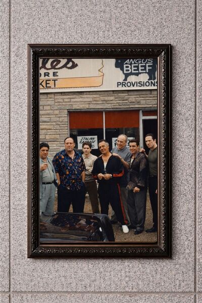 BuzzDesigns The Sopranos Mafya Ailesi İkonik Sahne Poster Tablo (Çerçeve Seçe...