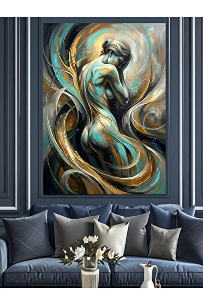 Artmeg Pictură estetică abstractă în formă de nud pe pânză decorativă - Pictu...