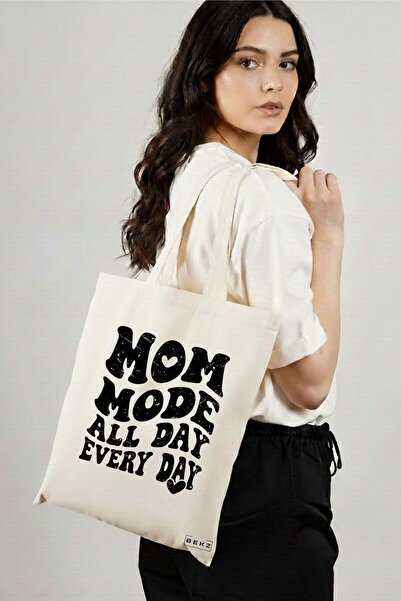 BEKZ Sacosa Cumparaturi Textila, Geanta Tote, model Mom mode all day every da...