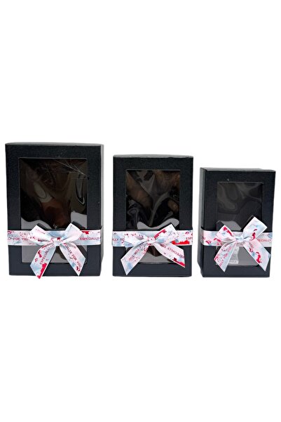 AFO Σετ 3 ορθογώνιων δερμάτινων κουτιών με διαφανές καπάκι, Ειδικά για εσάς, ...