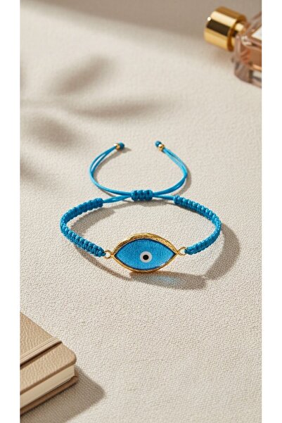 SR Jewelry Box Turkuaz Nazar Boncuk Bileklik – Ayarlanabilir İpli Modern Tasarım
