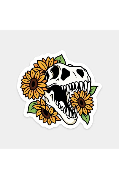 The Sticker Story. ملصق زهرة الشمس وديناصور
