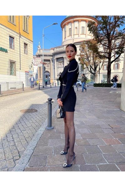 Zaghou Short Suit Jacket and Skirt Set