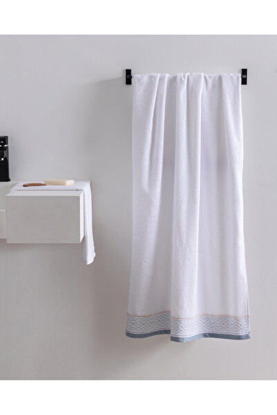 Madame Coco Βαμβακερή πετσέτα μπάνιου Alouette - Λευκό/Μπλε - 70x140 εκ.