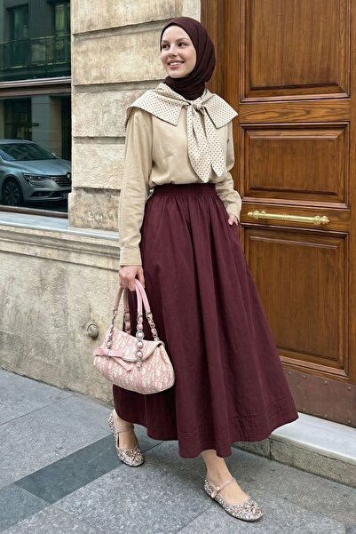 InStyle Μπεζ πουκάμισο με πουά γιακά και διακοσμητικά στοιχεία