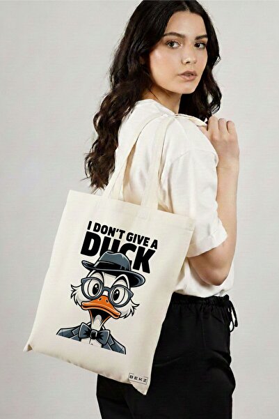 BEKZ Υφασμάτινη Τσάντα Αγορών, Τσάντα Ώμου, μοντέλο  "Δεν δίνω την προσοχή σε...