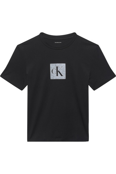 Calvin Klein Kadın SS Classic Monogram Grafik Detaylı T-shirt