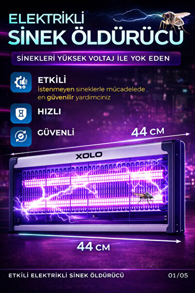 xolo UV Led Işıklı 2x5W Çelik Kasalı Elektrikli Sinek Öldürücü Bahçe Lambası ...