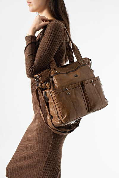 KIRASE 571 Quality Washed Leather Imported Casual Bag with Inner and Front Po...