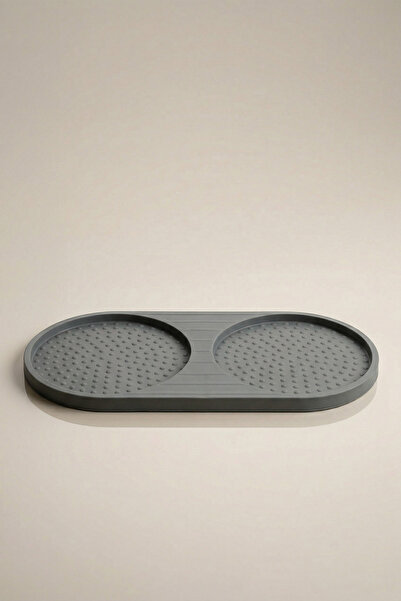 KHAKMA Non-Slip Oval Silicone Oil Pot Mat & Soap Dish Stand