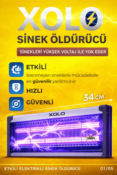 xolo UV Led Işıklı 2x4W Çelik Kasalı Elektrikli Sinek Öldürücü Bahçe Lambası ...