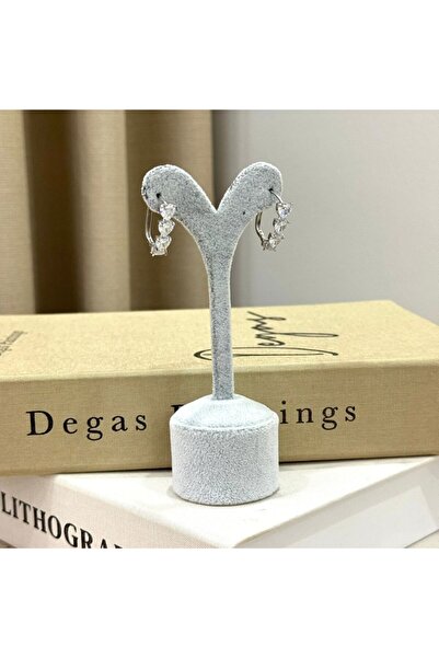 CA SHOPPİNG Heart Stone Steel Earrings