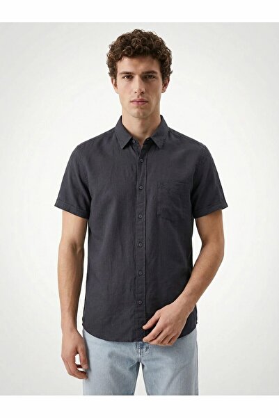 Loft Men's Black Lf 2042321 Light Blue m Shs Shirt Lf2042321-Blk