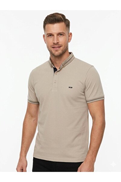 Polo Yaka Slim Fit Düz Pamuklu Polo Yaka Tişört
