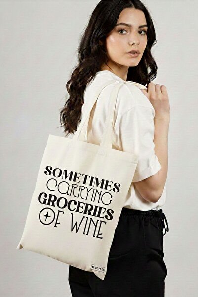BEKZ Sacosa Cumparaturi Textila, Geanta Tote, model Sometimes carrying grocer...
