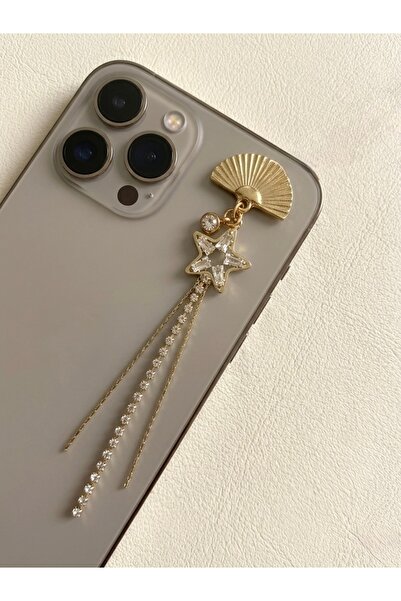 Fulyalia Aksesuar YILDIZ GOLD TELEFON CHARMI