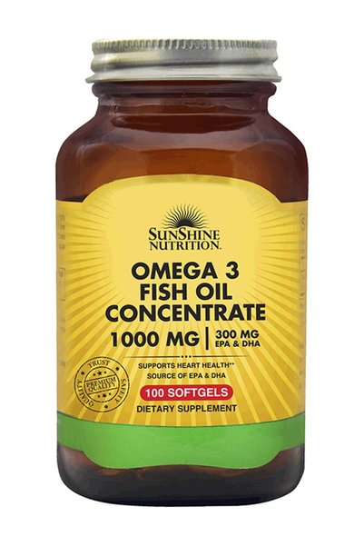 Sunshine Nutrition Omega 3 Fish Oil Dietary Supplement 100 Softgels