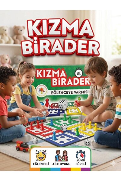 Tıfıl Toys Kızma Birader Ahşap 20 dk Aile Boyu Eğlencenin Klasik Adresi