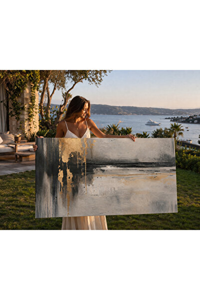 My canvas Premium Seri Altın doku efektli Kabartma Görünüm Detaylı Kanvas Tab...