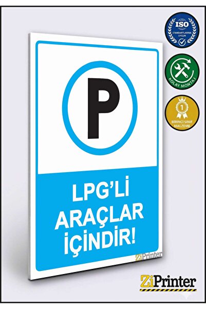 ZiPrinter مخصص لمركبات الغاز البترولي المسال! لافتة تحذير ديكاتا 70x100 سم