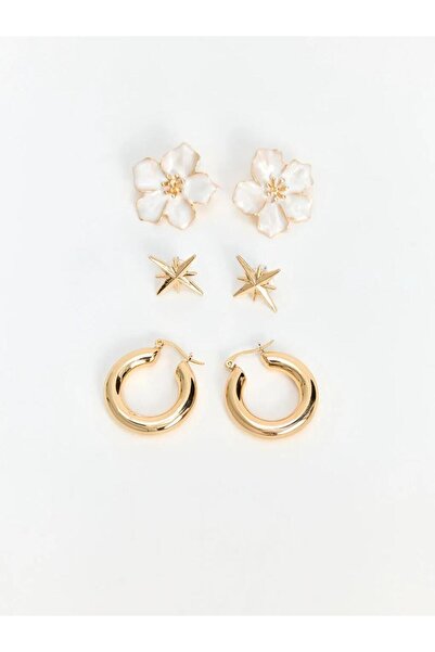 LC Waikiki Σετ γυναικεία σκουλαρίκια 3 τεμαχίων (S6)