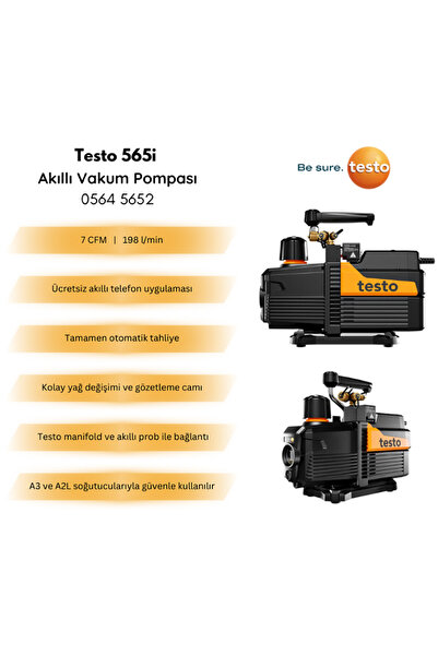 Testo 565i Akıllı Vakum Pompası | 7 CFM (198 l/dak)