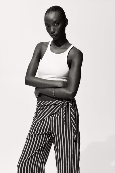 H&M Şal Detaylı Pull-on Pantolon