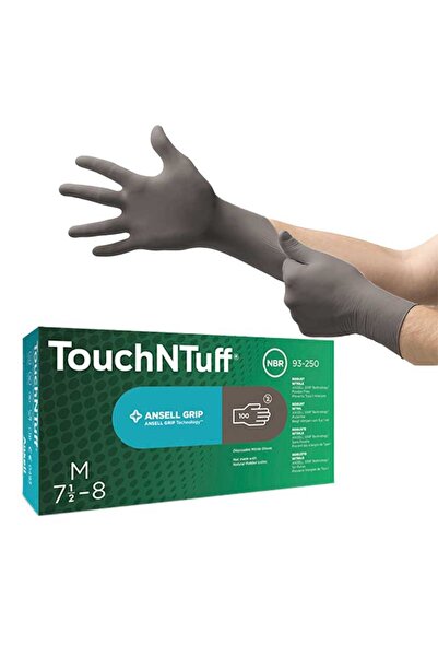 ANSELL TOUCHNTUFF® 93-250 SİYAH NİTRİL TEK KULLANIMLIK ELDİVEN XL BEDEN