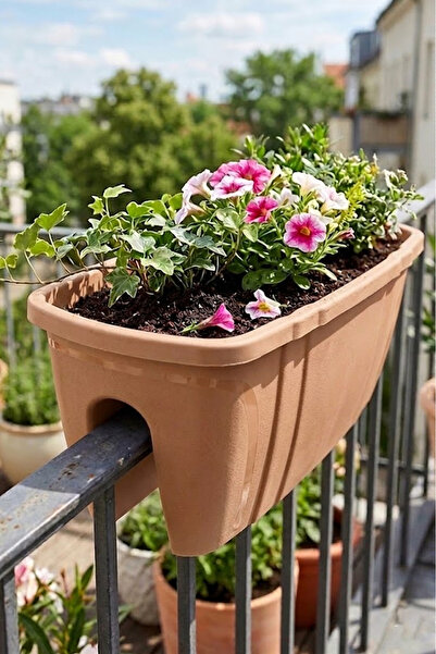 EFFE HOME Dekoratif Balkon Korkuluk Saksısı 1 Adet