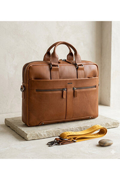 PASSTELL 100% Genuine Leather Unisex Laptop and Briefcase Handbag