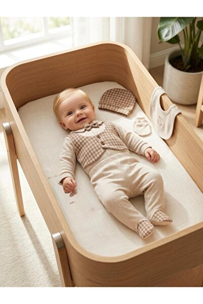 Miniday Baby مجموعة بيبي بوي المكونة من 5 قطع طقم فيست ملابس مولود جديد للاحت...