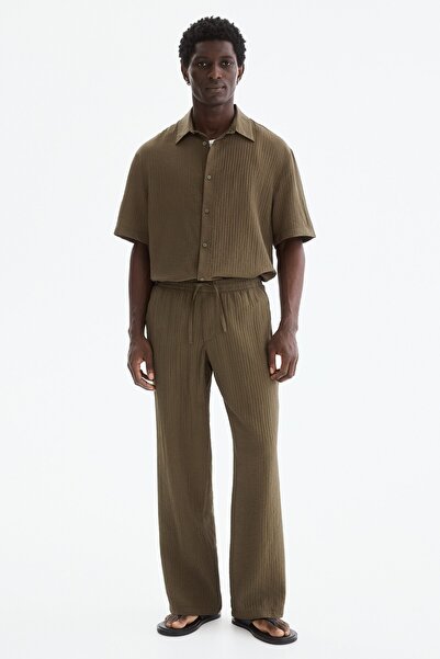 H&M Tekstüre Pantolon Relaxed Fit